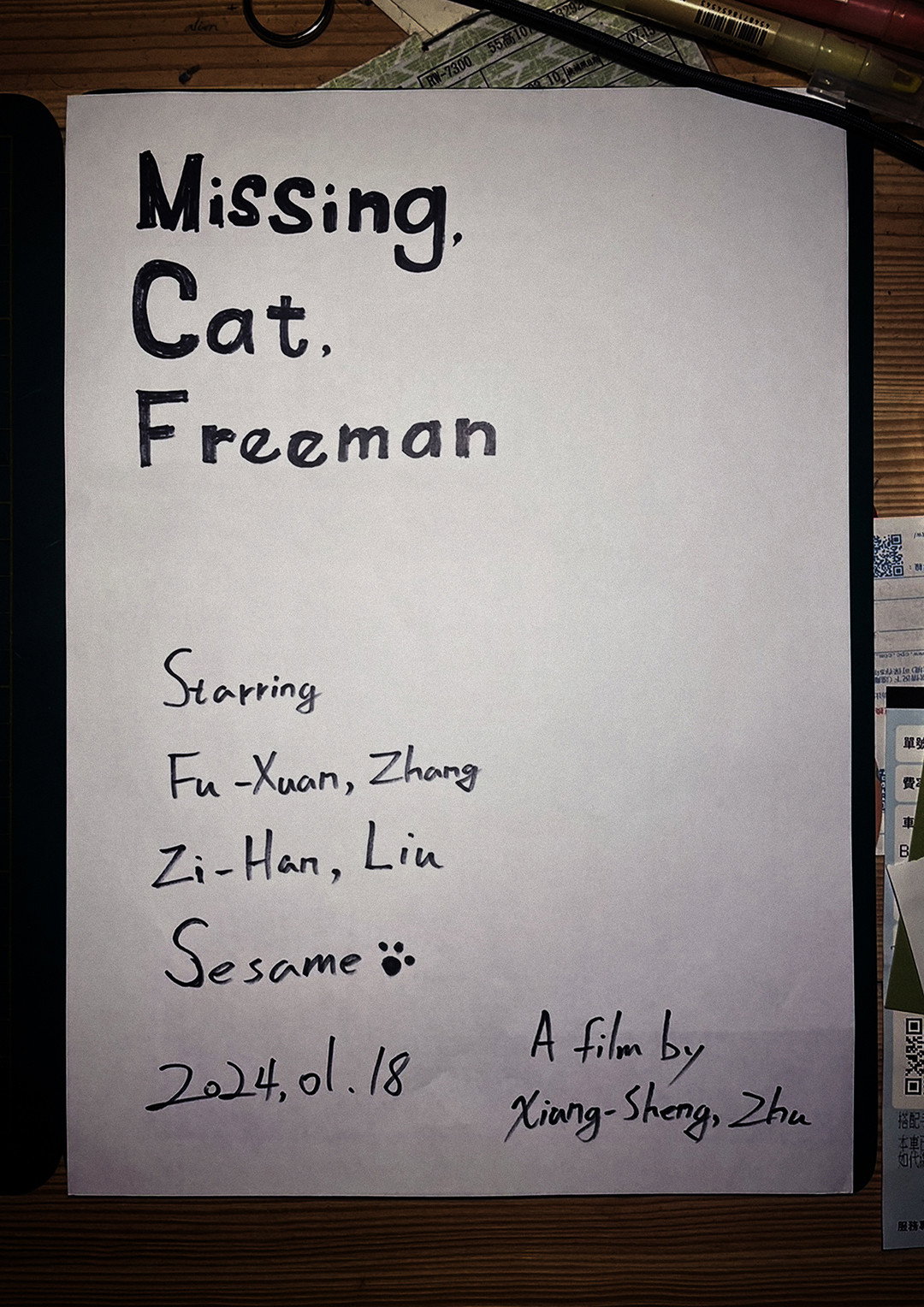 Missing, Cat, Freeman