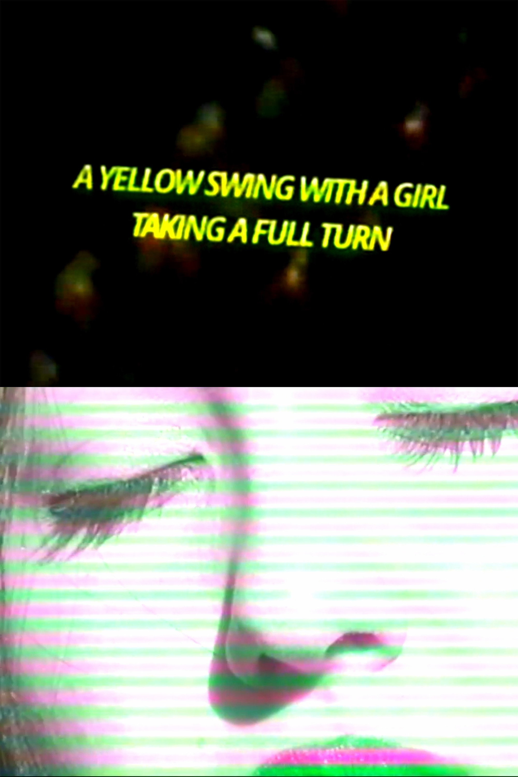 A Yellow Swing with a Girl Taking a Full Turn